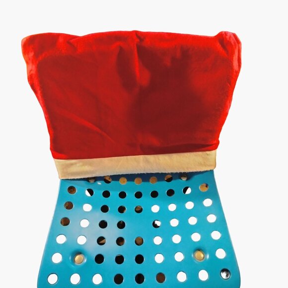 Santa Hat Chair Cover Christmas Holiday Decor Red Dining Office - Picture 3 of 6